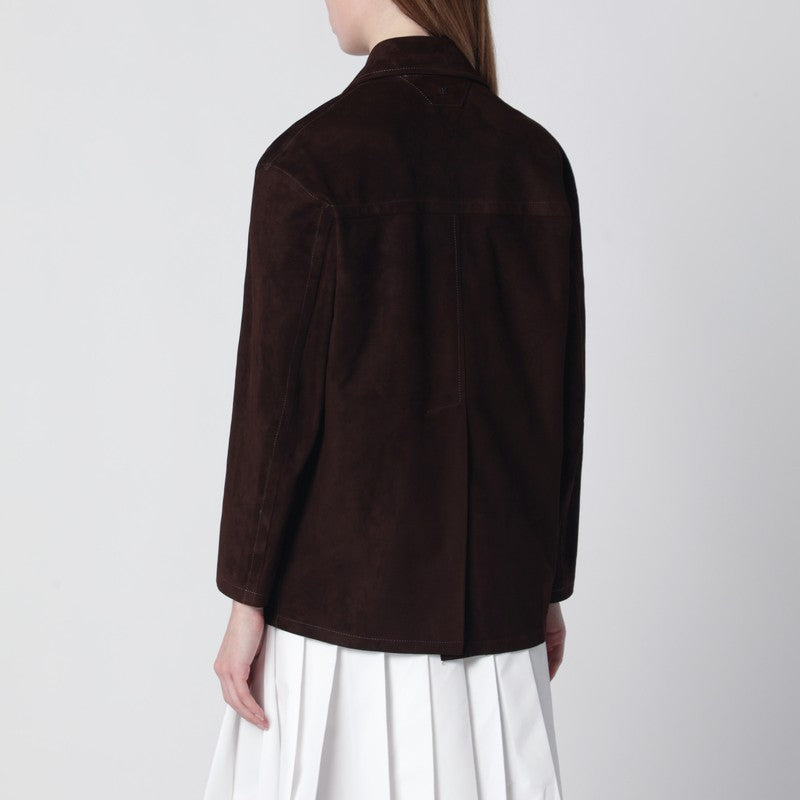 Dark brown suede jacket