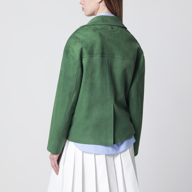 Green suede jacket