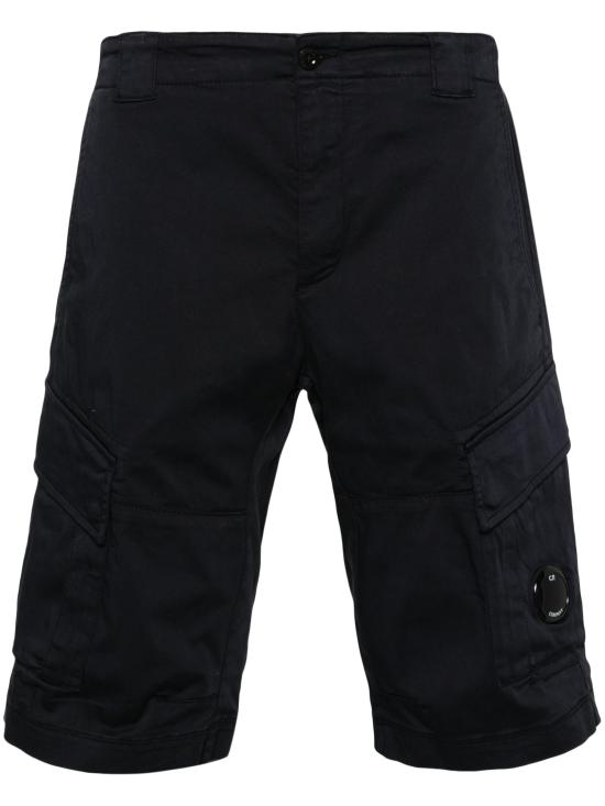STRETCH SATIN CARGO BERMUDA SHORTS