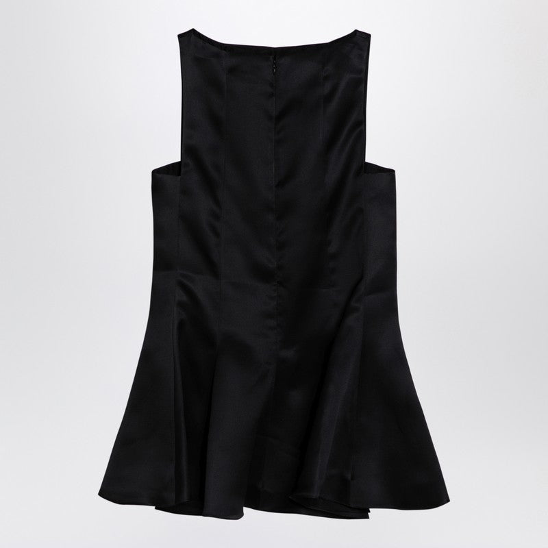 Black Silk Mini Mags Dress