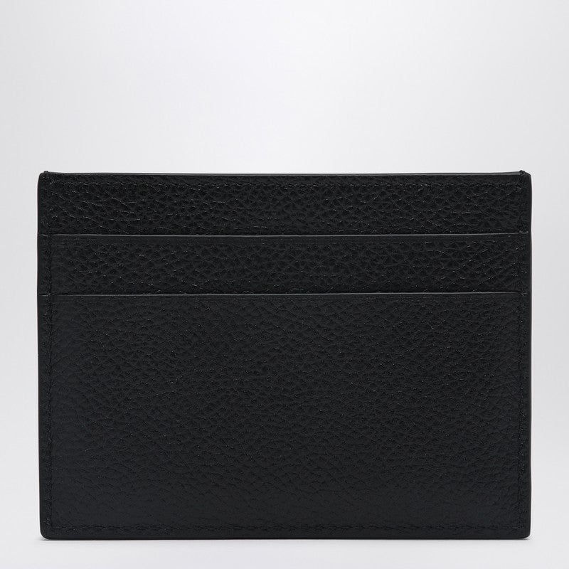 Cash Black Cardholder In Grained Leather