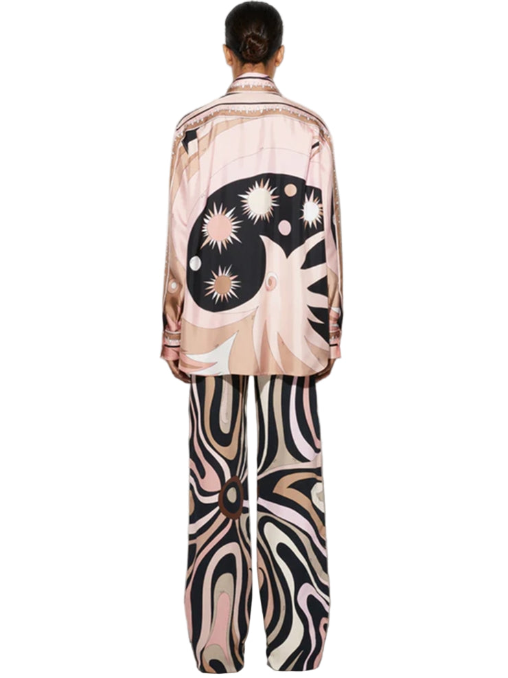 PUCCI STELLA PRINTED SILK-TWILL SHIRT