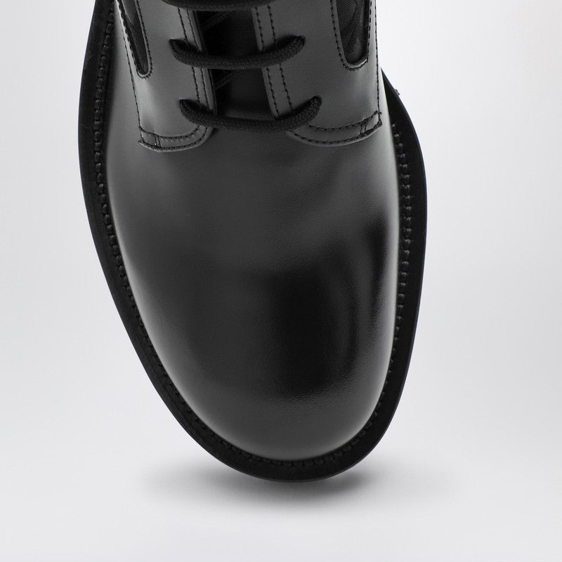 Black Combat Boot In Technical Fabric And Toile Iconographe Calfskin