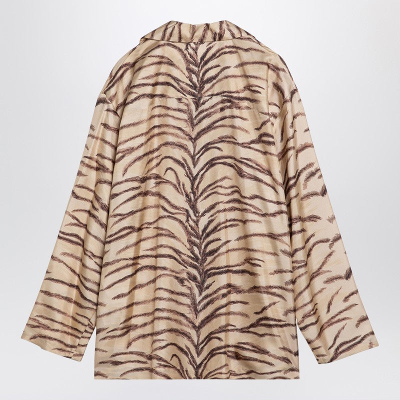 Silk Shirt With Tiger Print