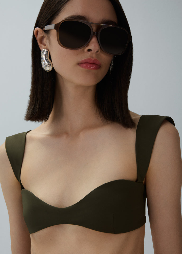 RETRO BUSTIER SWIM TOP