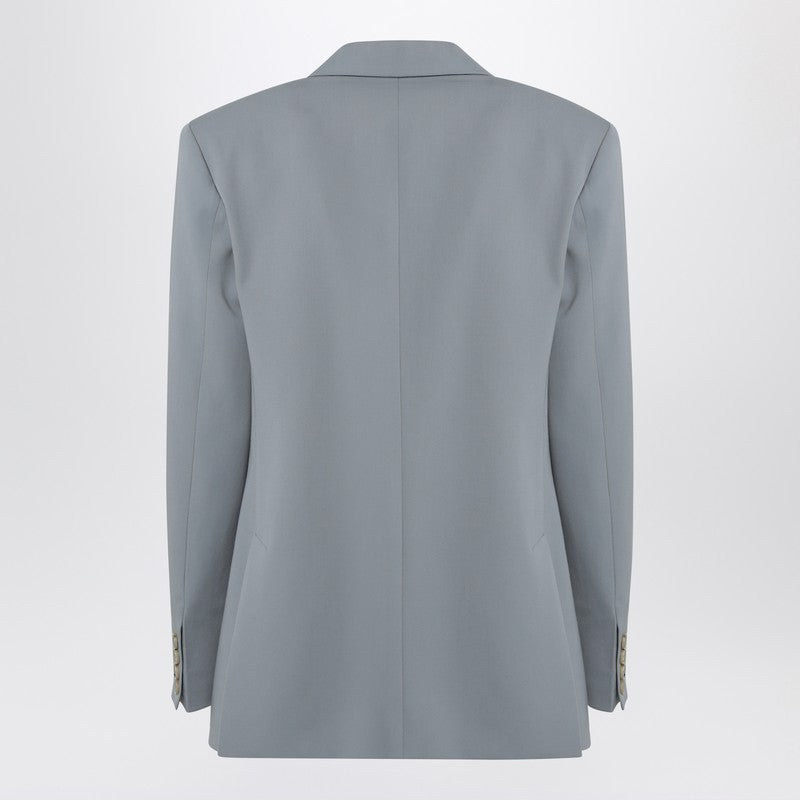 Light Grey Wool Double-breasted Jacket