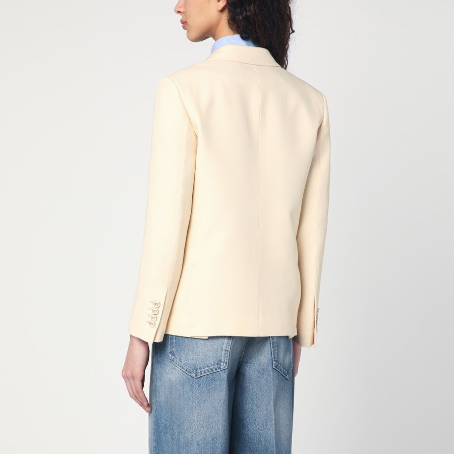 WOOL AND SILK SINGLE-BREASTED JACKET