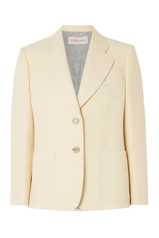 WOOL AND SILK SINGLE-BREASTED JACKET
