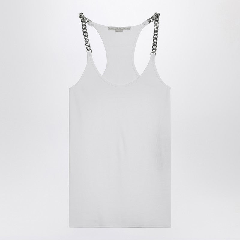 White Tank Top With Chain Straps