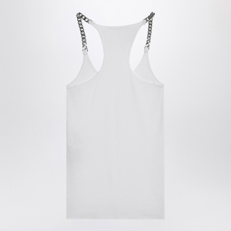 White Tank Top With Chain Straps