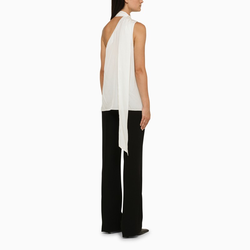 Cream Asymmetric Viscose Top
