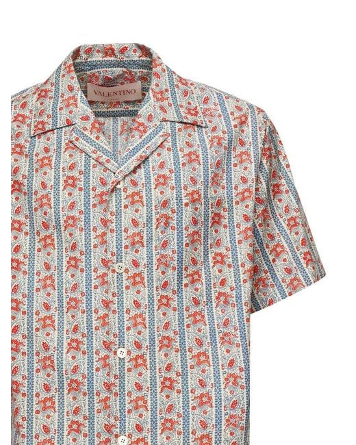 PAISLEY PATTERN COTTON SHORT SLEEVE SHIRT