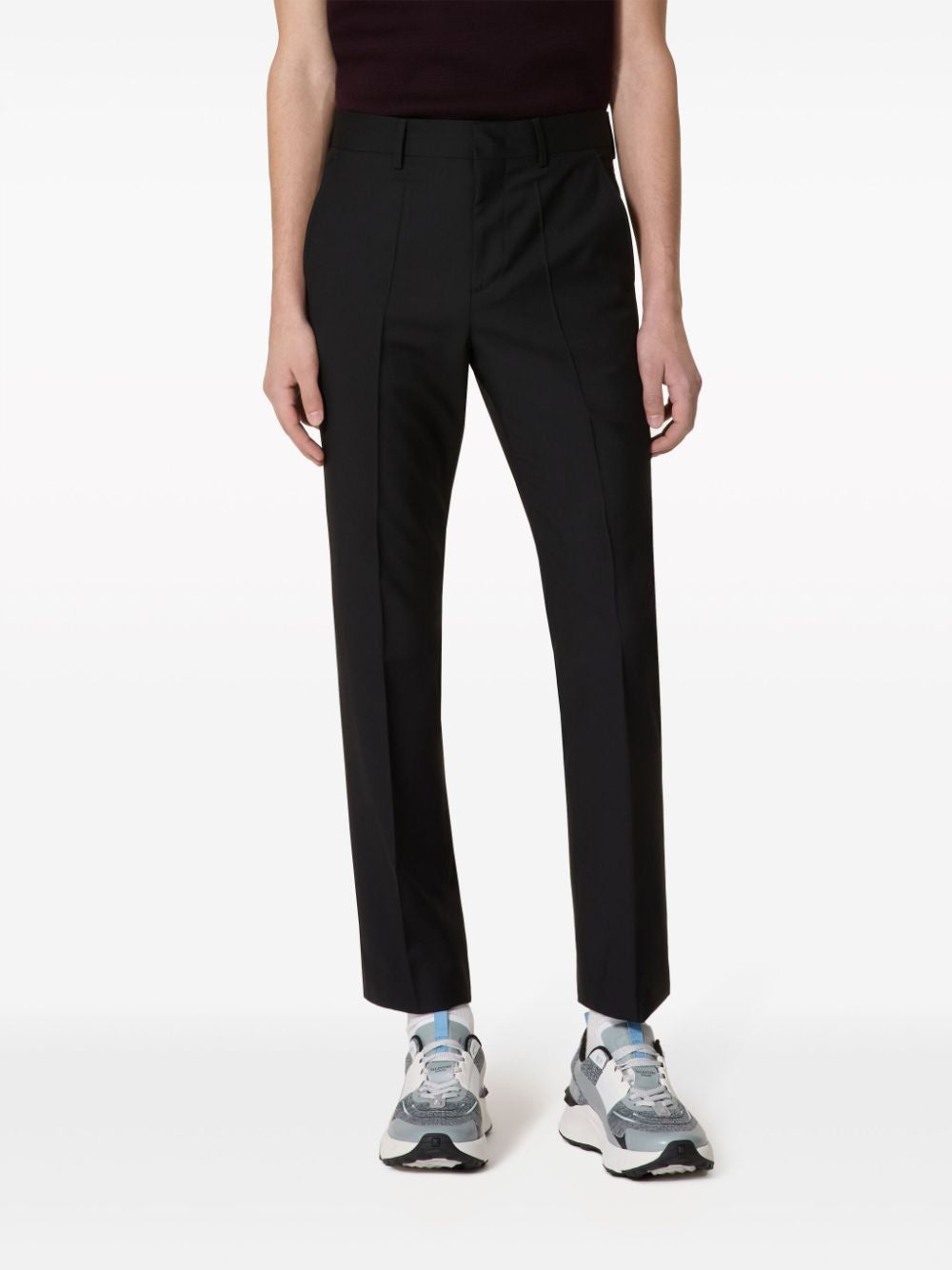 WOOL AND MOHAIR TROUSERS