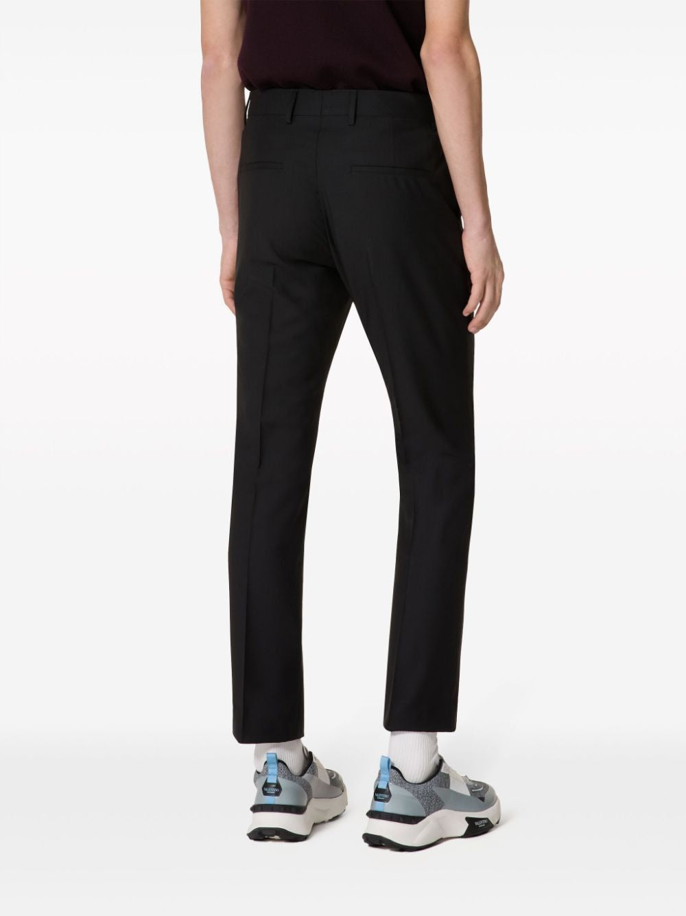 WOOL AND MOHAIR TROUSERS