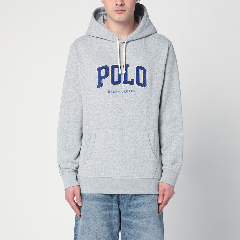 Grey Cotton Sweatshirt With Logo