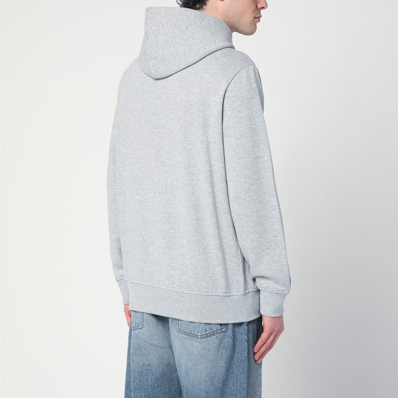Grey Cotton Sweatshirt With Logo