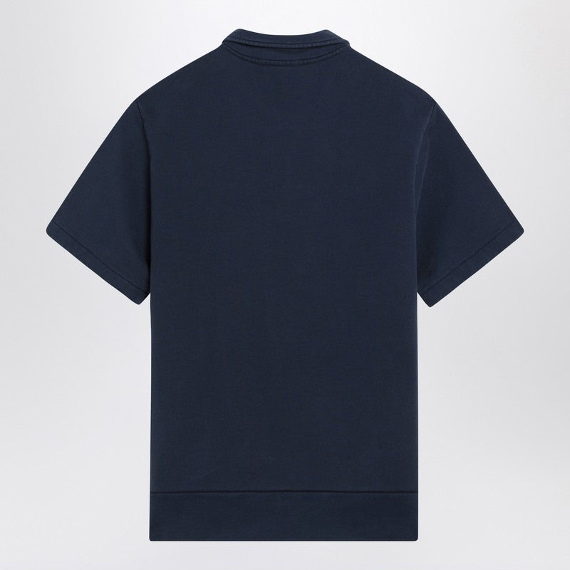 Navy Blue Polo Shirt In Cotton