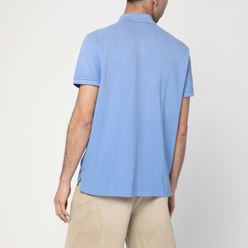 Light Blue Polo With Polo Bear Custom Slim-Fit
