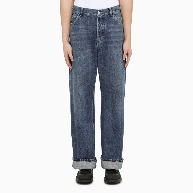 Loose Blue Cotton Jeans