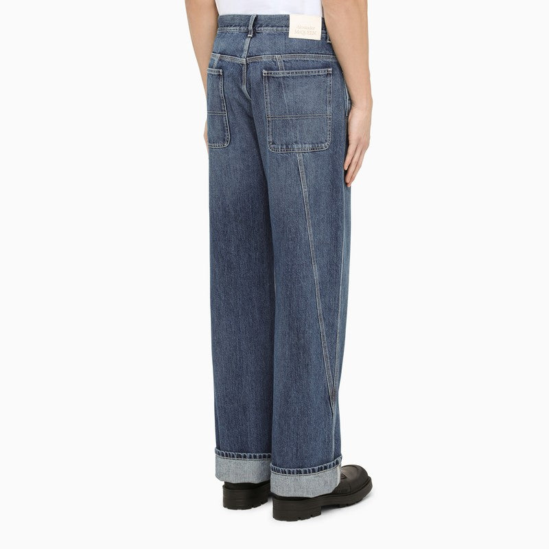 Loose Blue Cotton Jeans