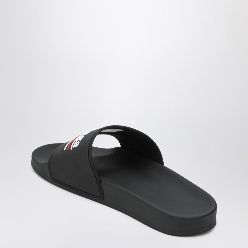 Pool Slide rubber sandals in black