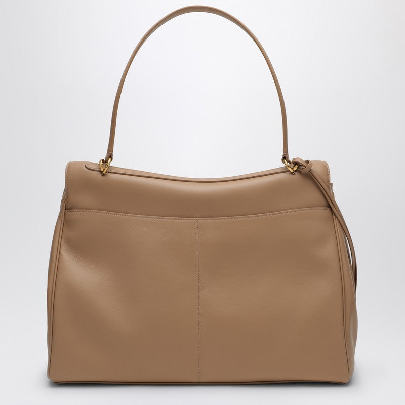 Smooth Coffe Milk Calfskin Large Rodeo Bag