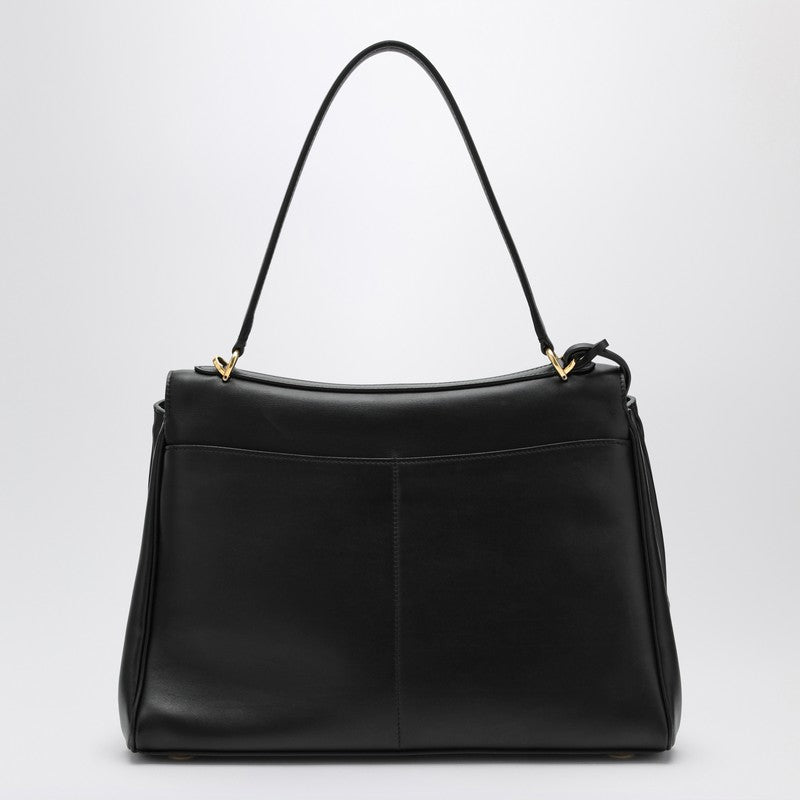 Smooth Black Calfskin Medium Rodeo Bag