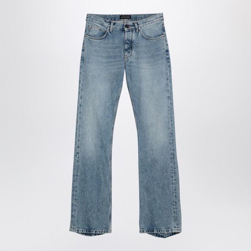Shop Light Blue Jeans With Distressed Hem ❘ Netdressed
