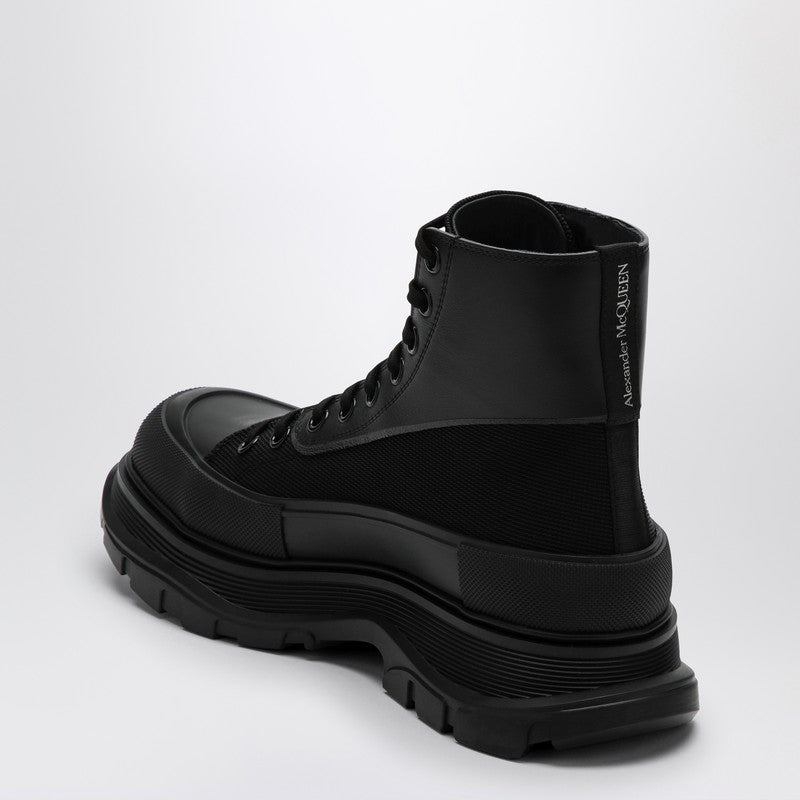 Black Canvas Tread Slick Boots