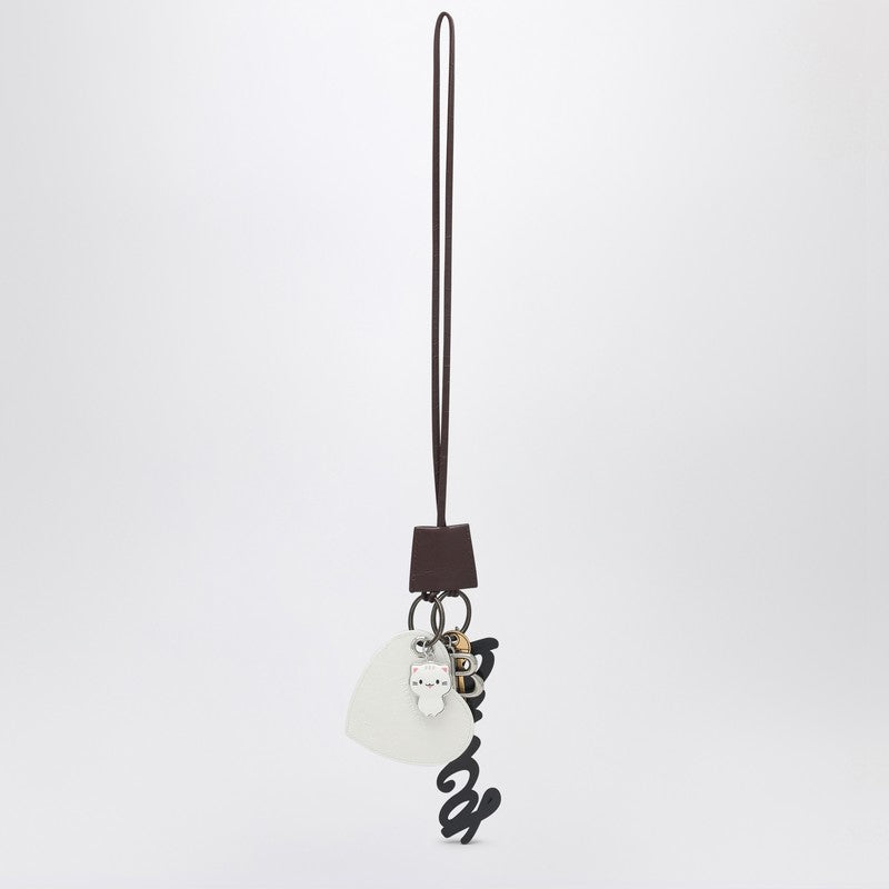 Keychain Charm Heart Le City Burgundy/white