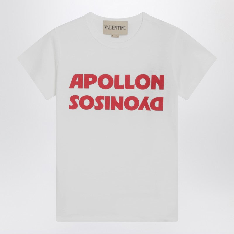 White T-shirt with Apollon/Dionysus print
