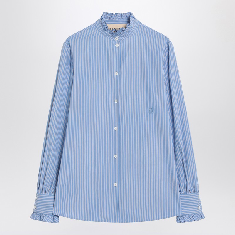 Light blue striped shirt in cotton