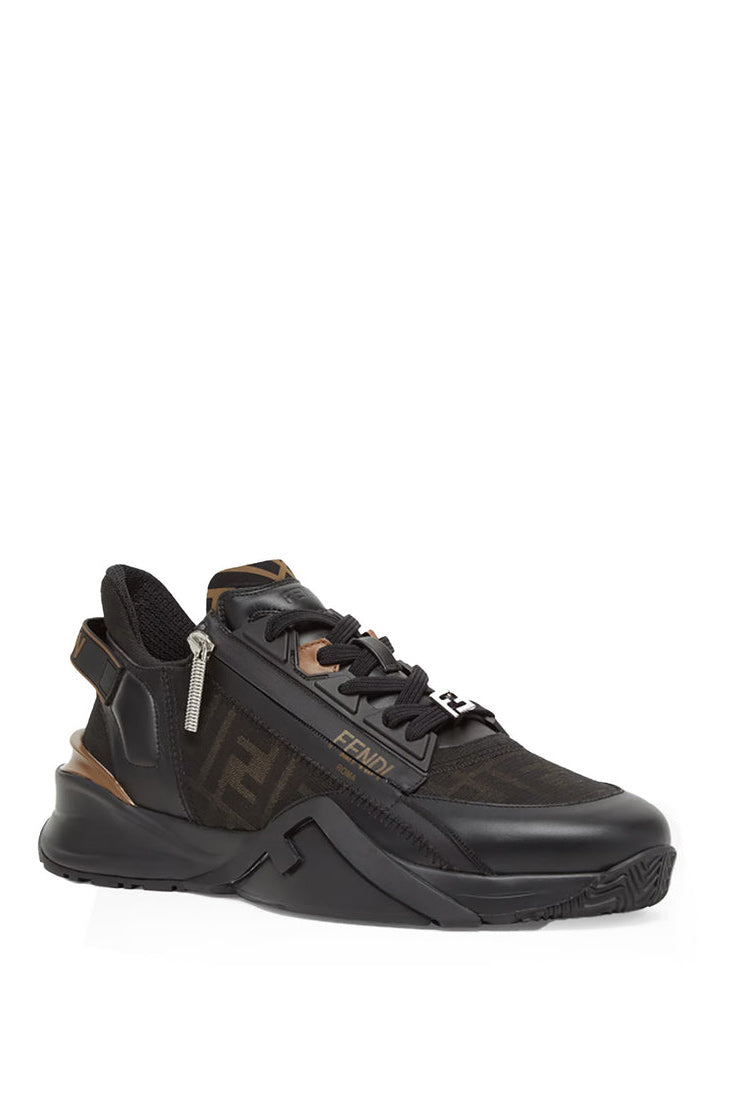 Leather And Fabric Flow Sneakers