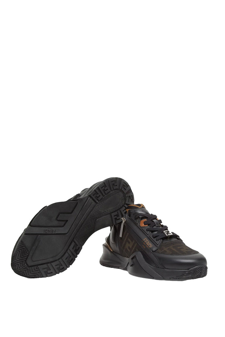 Leather And Fabric Flow Sneakers