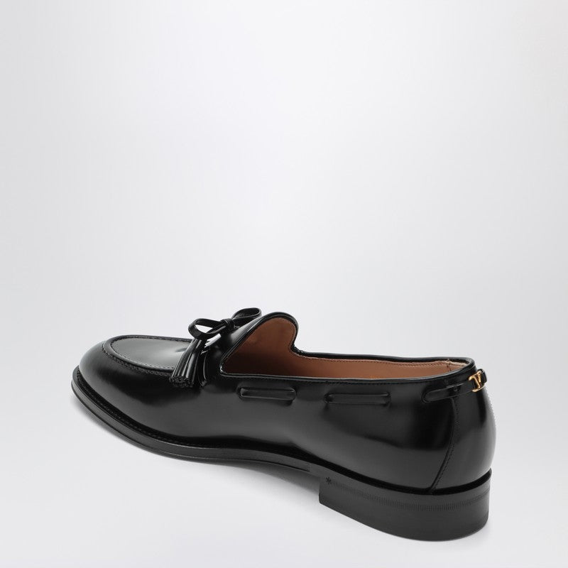 Bowshire loafers in black glossy calfskin