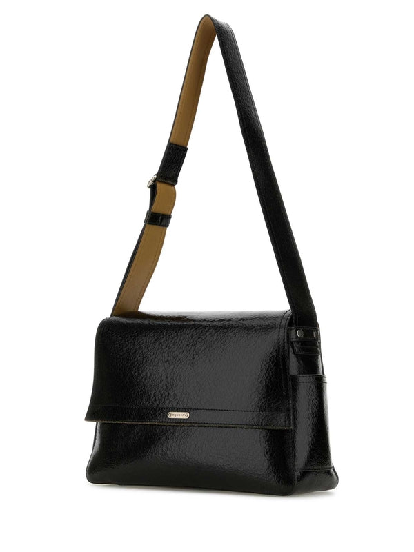 CRACKLED LEATHER HANDBAG