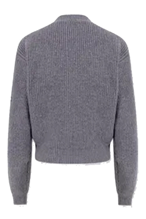 Patch Cropped Sweater