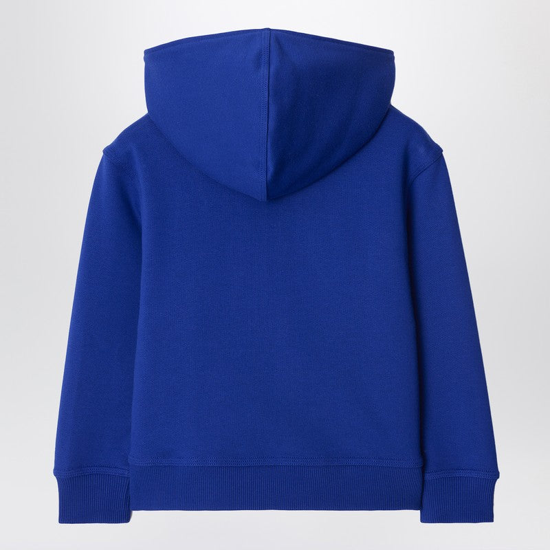 Electric Blue Cotton Hooded Sweatshirt With EKD Logo