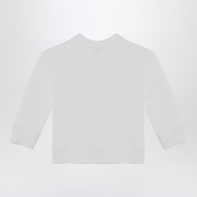 White Sweatshirt With Logo Print