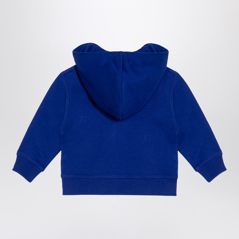 Electric Blue Cotton Hooded Sweatshirt With EKD Logo