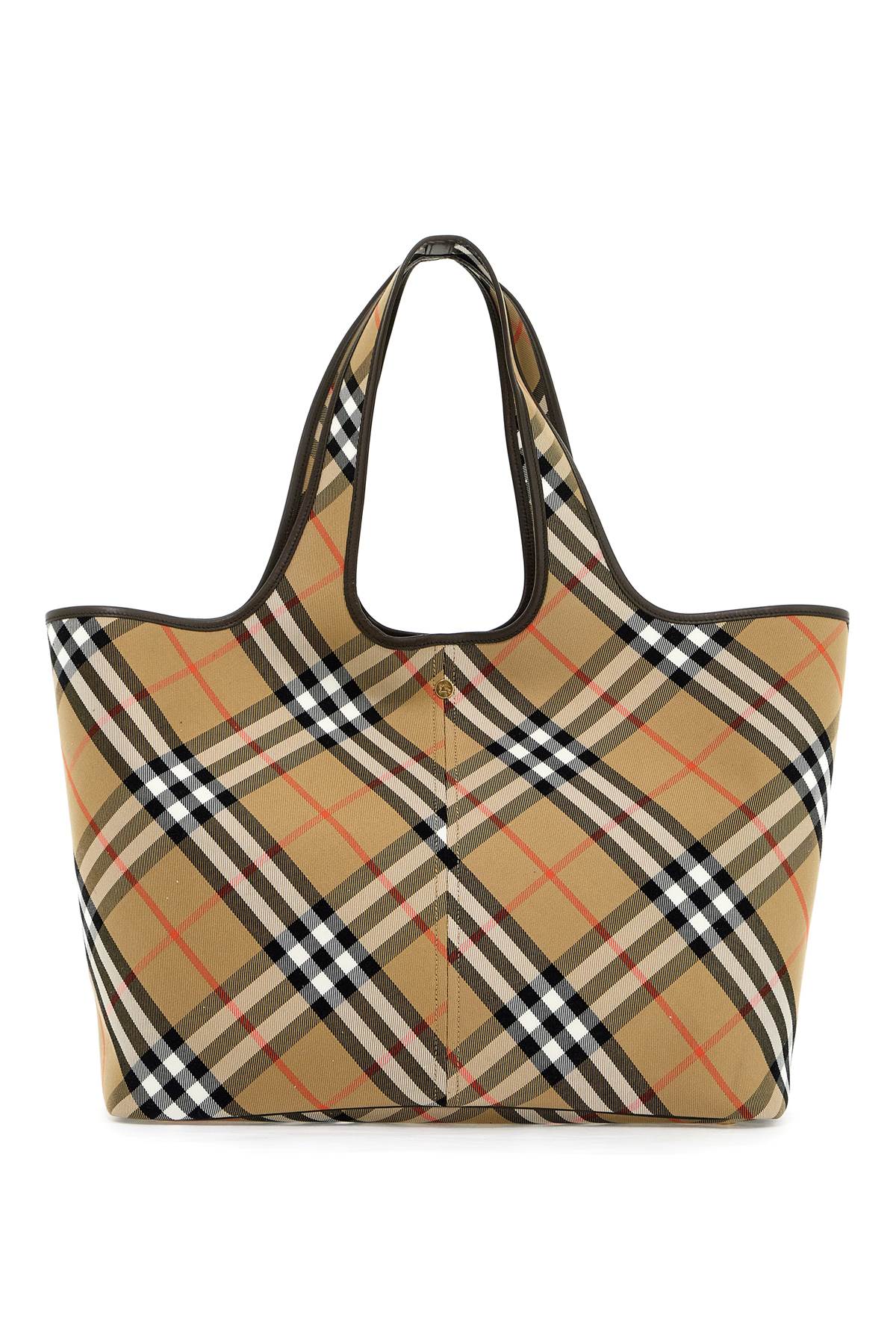 MEDIUM CHECK TOTE BAG