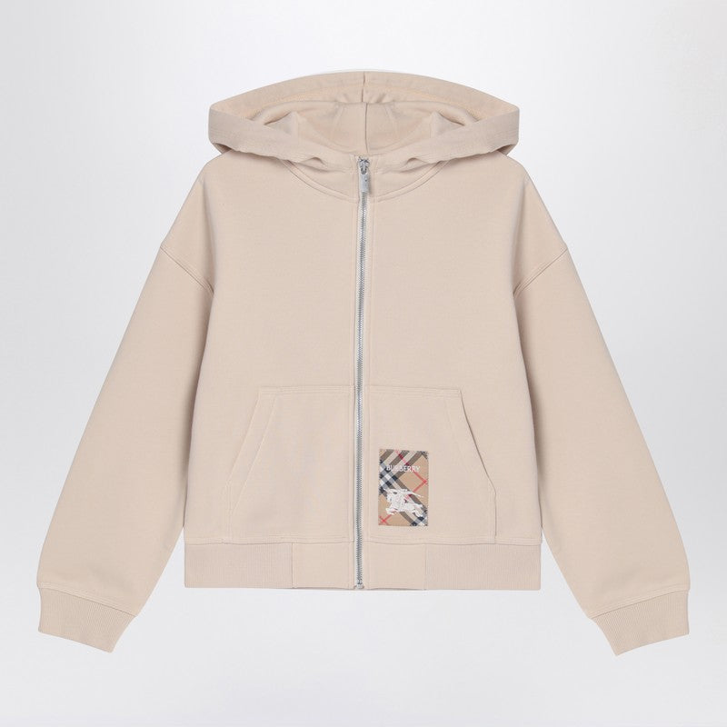 Light Beige Zipped Sweatshirt