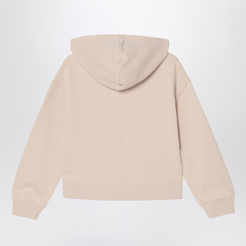 Light Beige Zipped Sweatshirt