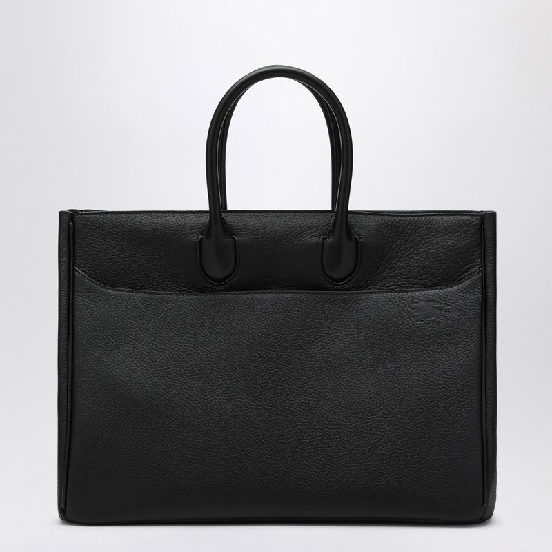 Rocking Horse Medium Black Leather Tote