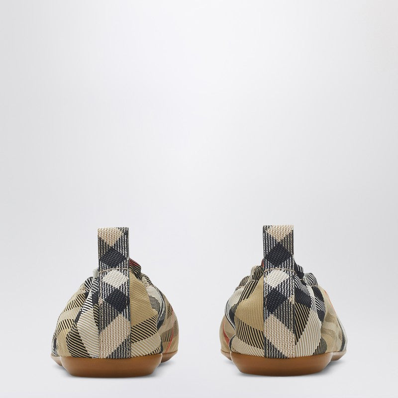 Ballerina Beige Check Pattern