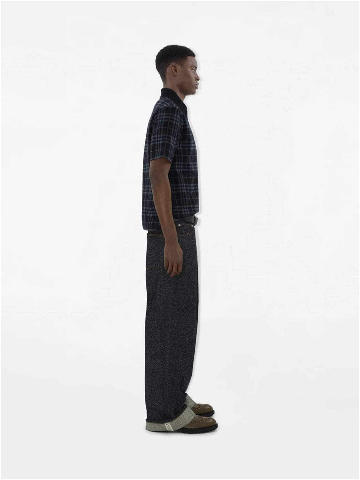 CHECKED SHORT SLEEVED POLO SHIRT