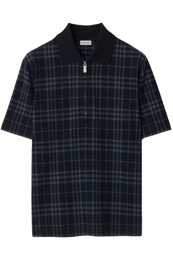 CHECKED SHORT SLEEVED POLO SHIRT