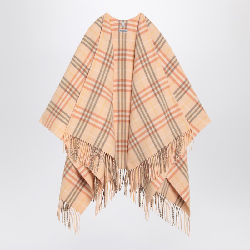 Check Pattern Wool And Cashmere Cape