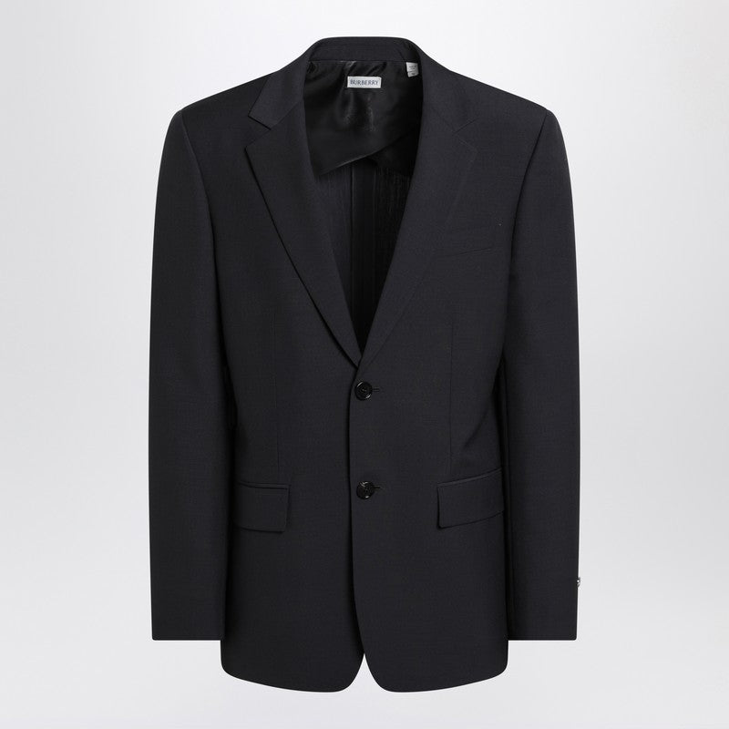 Navy Blue Wool Blend Jacket