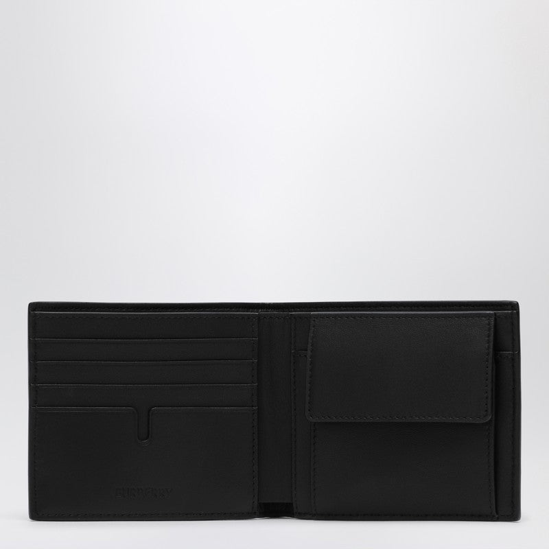 Black Leather Bi-fold Wallet Check